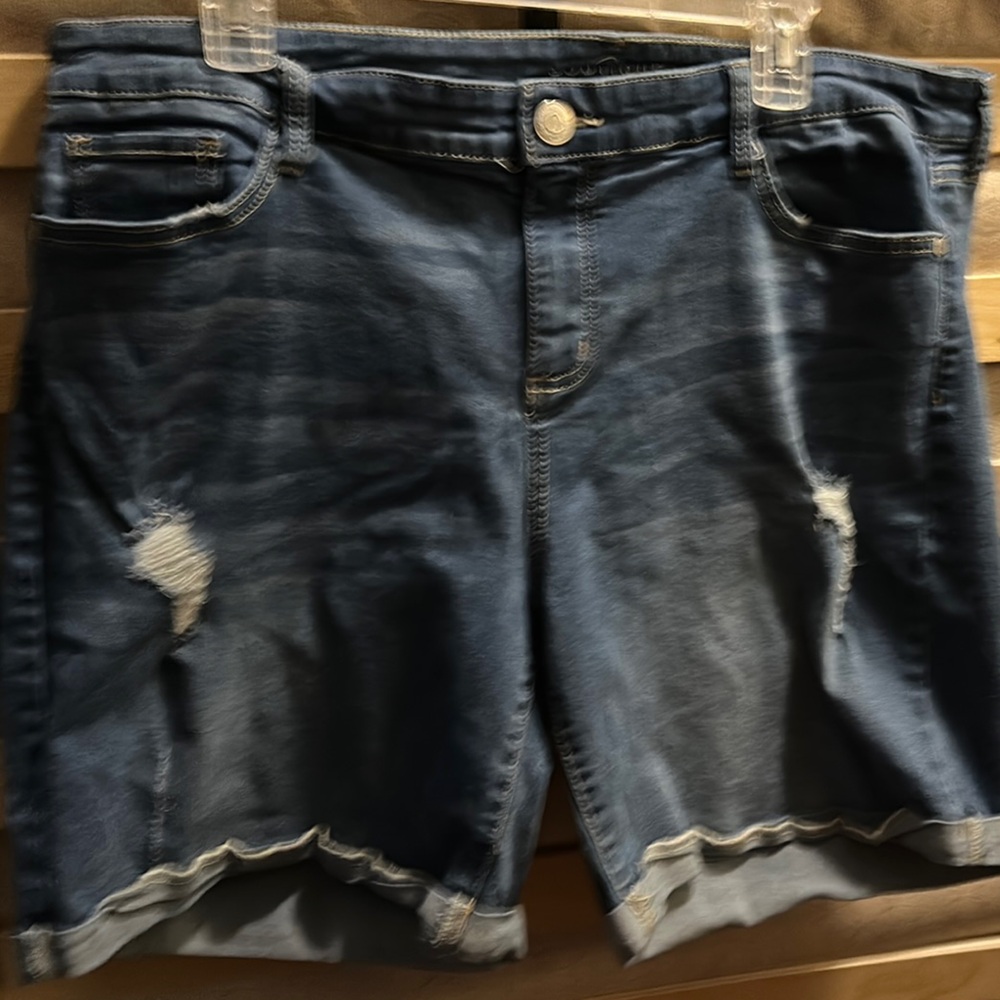 Distressed Denim Shorts